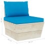 Divano da Giardino a 4 Posti su Pallet con Cuscini Legno Abete