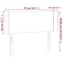 Testiera a LED Grigio Chiaro 83x16x78/88 cm in Velluto
