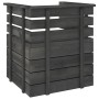 Set Divani da Giardino su Pallet 6 pz Legno Pino Grigio Scuro