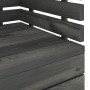 Set Divani da Giardino su Pallet 6 pz Legno Pino Grigio Scuro