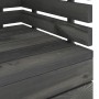 Set Divani da Giardino su Pallet 7 pz Legno Pino Grigio Scuro