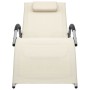 Lettini Prendisole in Textilene 2 pz Crema e Grigio