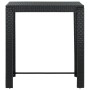 Set Bar da Giardino 5 pz con Braccioli in Polyrattan Nero