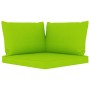 Set Salotto da Giardino 6 pz con Cuscini Verde Chiaro