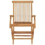 Sedie da Giardino con Cuscini Tortora 4 pz Legno Massello Teak