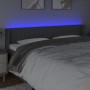 Testiera a LED Grigio Scuro 183x16x78/88 cm in Tessuto