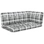 Set Divani in Pallet con Cuscini 6 pz in Pino Impregnato Grigio