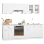 Set Armadi da Cucina 8 pz Bianco in Legno Multistrato