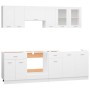 Set Armadi da Cucina 8 pz Bianco in Legno Multistrato