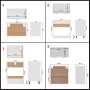 Set Armadi da Cucina 8 pz Bianco in Legno Multistrato