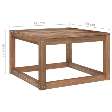 Set Salotto da Giardino 6pz in Legno di Pino Impregnato Marrone