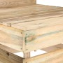 Set Salotto da Giardino 3 pz in Legno di Pino Impregnato Verde