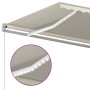 Tenda da Sole Retrattile Manuale con LED 400x350 cm Crema