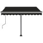 Tenda da Sole Retrattile Manuale con LED 300x250 cm Antracite