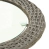 Set Divano a L con Cuscini 2 pz Grigio in Polyrattan