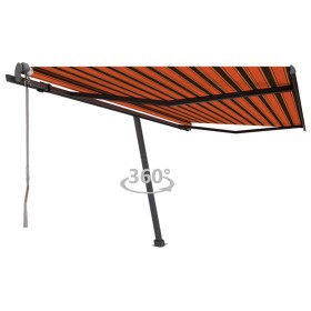 Tenda Retrattile Automatica con Palo 450x300 cm Arancio Marrone