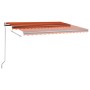 Tenda Retrattile Automatica con Palo 450x300 cm Arancio Marrone