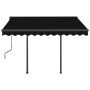 Tenda da Sole Retrattile Manuale con LED 3,5x2,5m Antracite