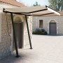 Tenda da Sole Retrattile Automatica con Pali 3x2,5 m Crema