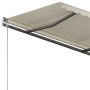 Tenda da Sole Retrattile Automatica con Pali 3x2,5 m Crema