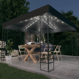 Gazebo da Giardino con Luci LED a Stringa 3x3 m Antracite