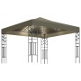 Gazebo con Luci LED a Stringa 3x3 m Grigio Talpa