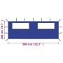 Parete con Finestre per Gazebo 6x2 m Blu