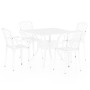 Set da Bistrot 5 pz in Alluminio Pressofuso Bianco