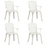 Set da Bistrot 5 pz in Alluminio Pressofuso Bianco