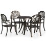 Set da Bistrot 5 pz in Alluminio Pressofuso Bronzo