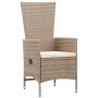 Set Mobili da Pranzo per Giardino 7 pz in Polyrattan Beige