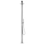 Doccia da Giardino con Base Grigia 230 cm in Acciaio Inox