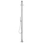 Doccia da Giardino con Base Grigia 230 cm in Acciaio Inox
