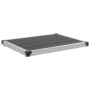 Doccia da Giardino con Base Grigia 230 cm in Acciaio Inox
