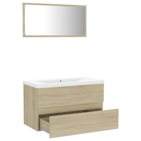 Set Mobili da Bagno Rovere Sonoma in Truciolato