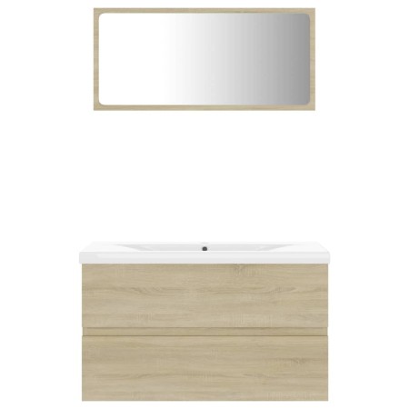 Set Mobili da Bagno Rovere Sonoma in Truciolato