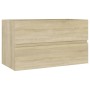 Set Mobili da Bagno Rovere Sonoma in Truciolato