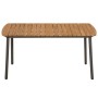 Set Mobili da Pranzo Giardino 5 pz in Polyrattan Grigio