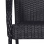 Set Mobili da Pranzo Giardino 7 pz in Polyrattan Nero