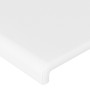 Testiera a LED Bianco 203x16x118/128 cm in Similpelle