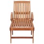 Lettini Prendisole 2 pz con Cuscino Rosso a Quadretti in Teak