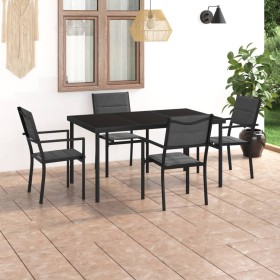 Set da Pranzo da Giardino 5 pz in Acciaio