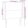 Testiera a LED Bianco 93x16x118/128 cm in Similpelle