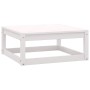 Set Divani da Giardino 8 pz Bianco in Legno Massello di Pino