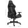 Sedia da Gaming Girevole Nera in PVC