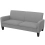 Divano a 3 Posti 180x65x76 cm Grigio Chiaro