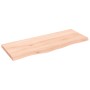 Piano per Tavolo 100x40x(2-4)cm in Rovere Massello Non Trattato