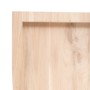 Piano per Tavolo 100x40x(2-4)cm in Rovere Massello Non Trattato