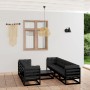 Set Divani da Giardino 8 pz con Cuscini Legno Massello di Pino