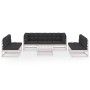 Set Divani da Giardino 8 pz con Cuscini Legno Massello di Pino